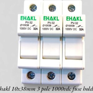 Ehakl 10x38mm 3 Pole 1000VDC fuse holder
